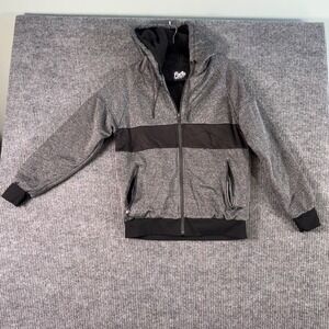 Public Supply Co Hoodie Mens Small‎ Gray Black Sherpa Lined Full Zip Casual